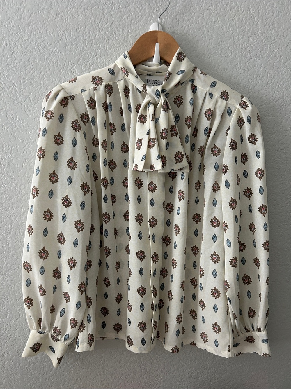 Vintage Koret Petites Paisley Print Blouse Size 8